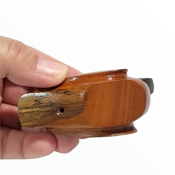 Hand carved solid dark wood duckling small 3" - Picture 13 of 13